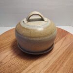 Lot B1 Haas Studio Stoneware Cheese or Butter lidded dish